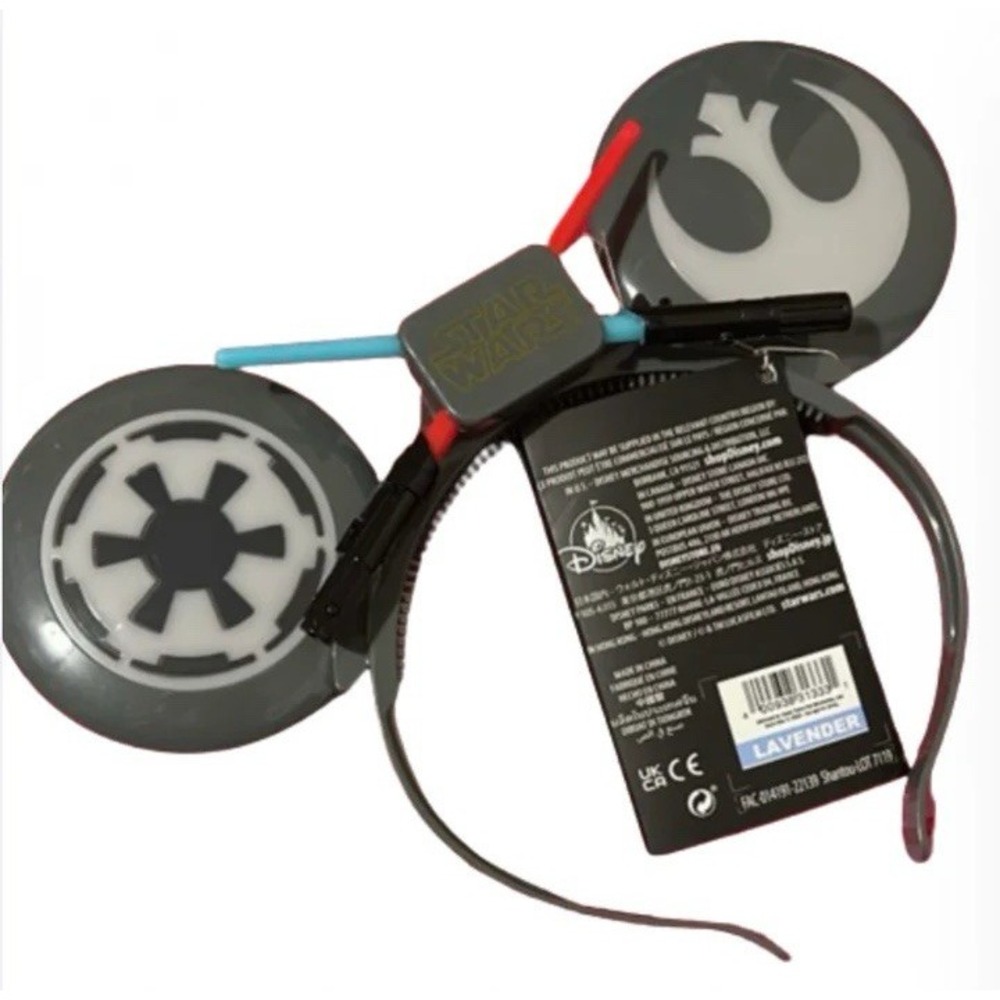 DISNEY PARKS STAR WARS  LIGHT UP MICKEY EARS HEADBAND LIGHTSABERS